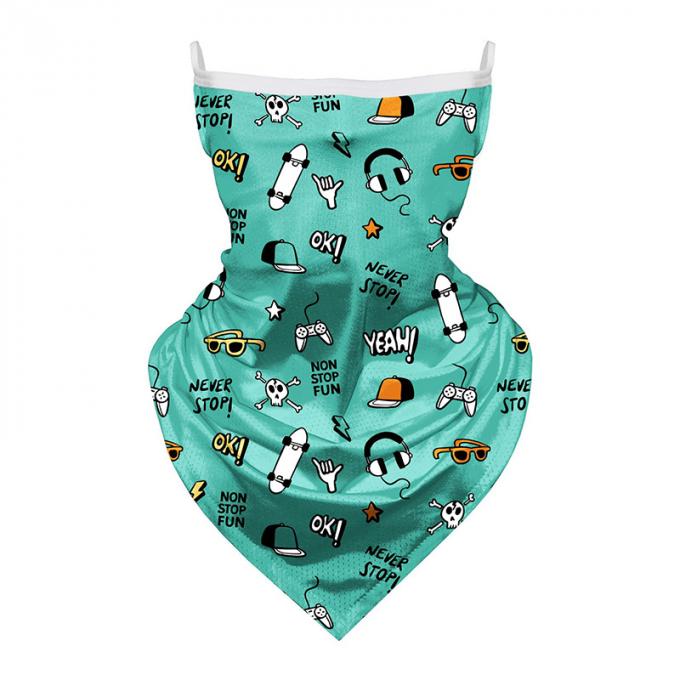 αναπνεύσιμο μαντίλι Bandanas μονοκέρων κινούμενων σχεδίων παιδιών με την προστασία ήλιων παιδιών βρόχων αυτιών