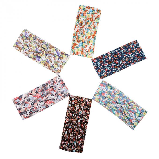 Headbands τόξων τρίχας κοριτσάκι σχεδίων μόδας συνήθειας τυπωμένα λουλούδι νεογέννητα γούνινα ζωηρόχρωμα εξαρτήματα τρίχας γυναικών