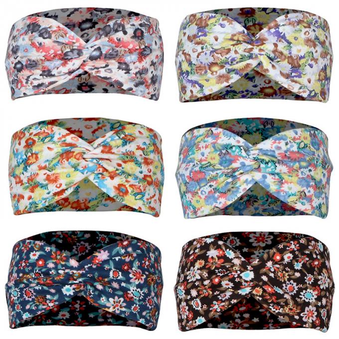 Headbands τόξων τρίχας κοριτσάκι σχεδίων μόδας συνήθειας τυπωμένα λουλούδι νεογέννητα γούνινα ζωηρόχρωμα εξαρτήματα τρίχας γυναικών