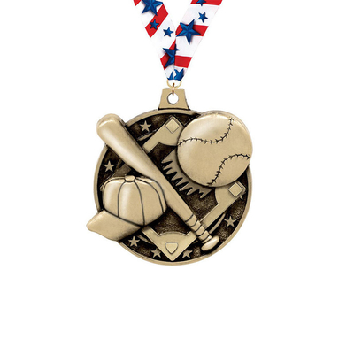 Custom Zinc Alloy 3D Gold Metal Marathon Running Medal Sport Award
