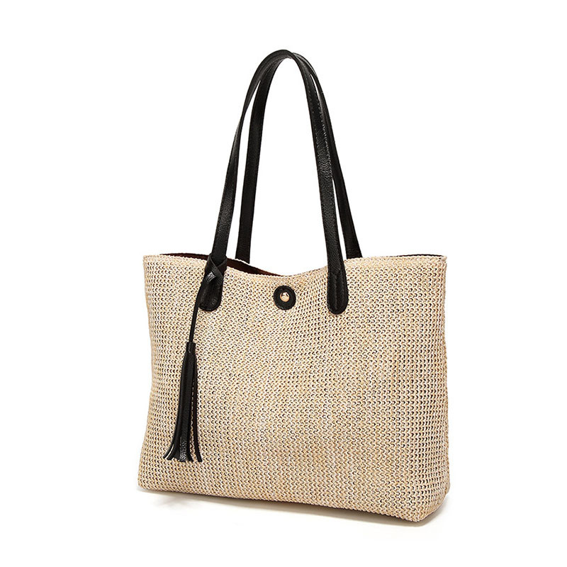 ALLWELL Women Beach Straw Weaving Bag , Fashion Simple Shoulder Bag